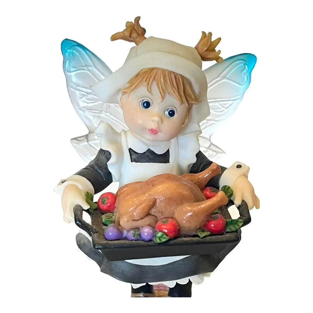 My Little Kitchen Fairies Pilgrim Turkey Fairie Thanksgiving Fest Fairy Girl Box